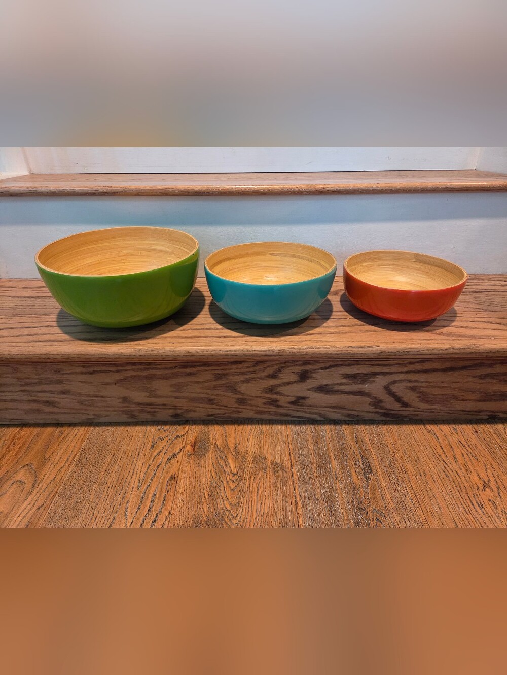 Wooden Bowl Set (3) - Three Colors - Bamboo